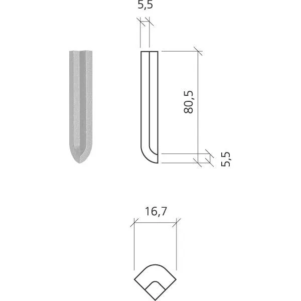 Mosa Softline Grijs mat 2x8