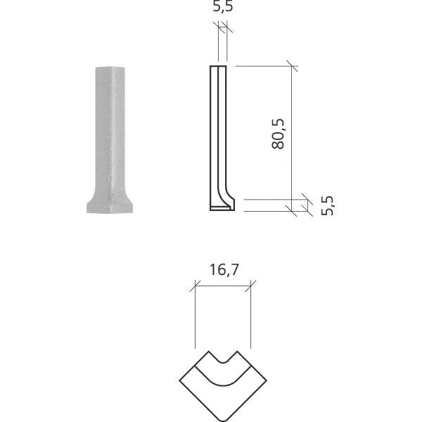Mosa Global Grijs mat 2x8