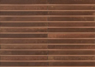 Wandtegel 060X240 Caramel 3D Rake Dec 14mm Glans