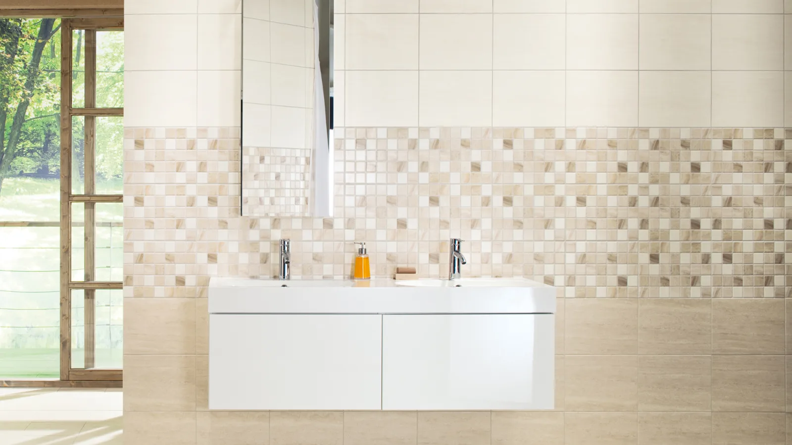 Wandtegel 298X598 Beige 8mm Mat
