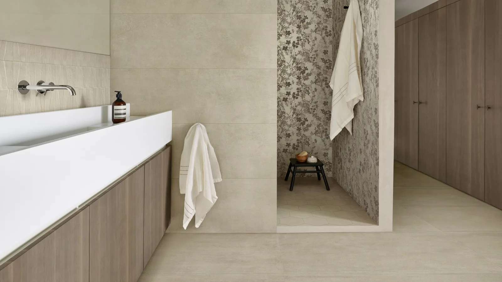 Wandtegel 400X1200 Sand 6mm Mat Ret.