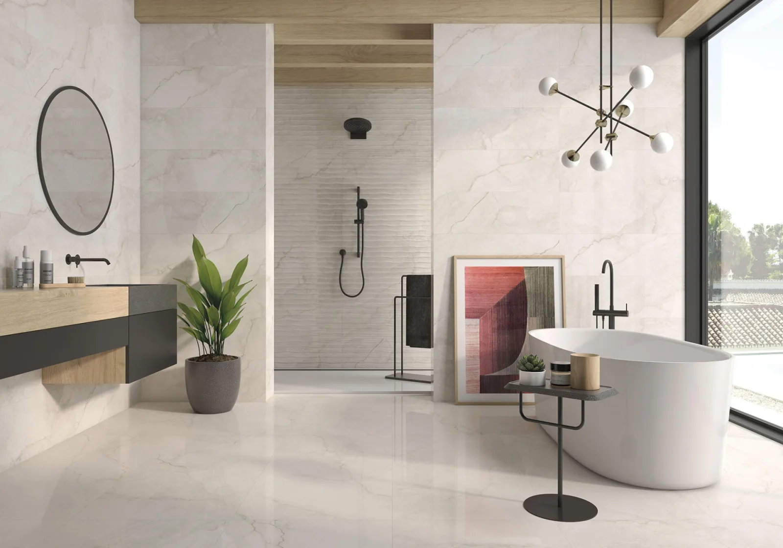 Geo Tiles Cronos Wit glans 30x90