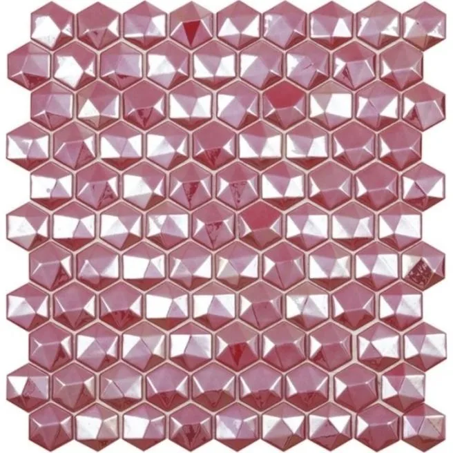 Grandeur Glass Roze glans 31x32