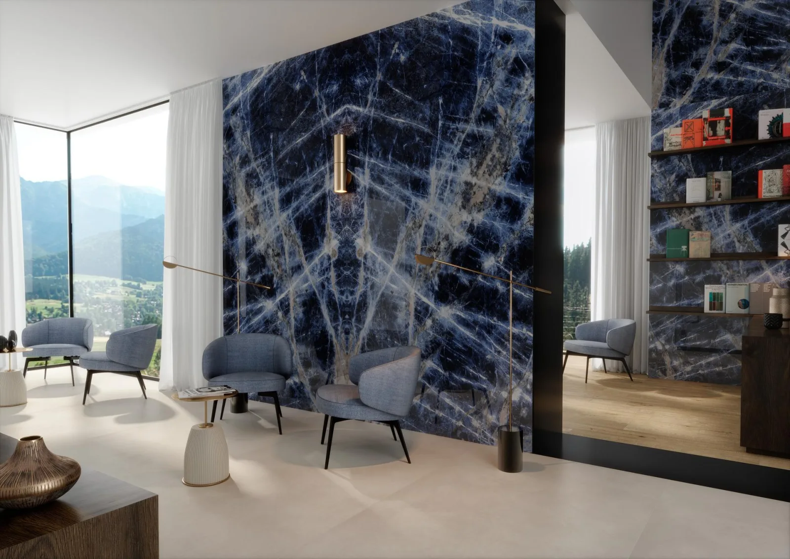 Marazzi italie Grandemarble Blauw glans 160x320