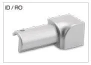 Schlueter RONDEC-ACG binnenhoek 90 gr. imitatie metaal H=8mm