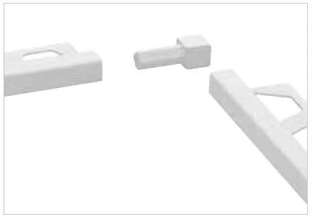 Schlueter QUADEC-TSG buitenhoek 90 gr. TSG alu structuur-gecoat grijs H=8mm