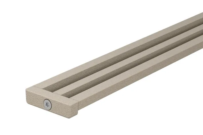 Schlueter KERDI-LINE-VARIO hol afwateringsprofiel alu structuur-gecoat creme TSC D10 Wave L=1200mm