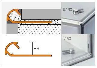 Schlueter RONDEC-AC uitw. hoekprofiel alu met kleurcoating zuiver wit mat MBW H=11mm L=2500mm