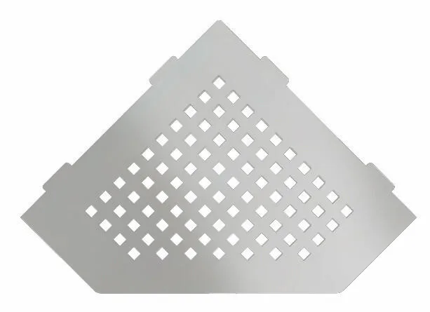 Schlueter SHELF-E S2 195x195mm Planchet design SQUARE alu structuur-gecoat grijs TSG