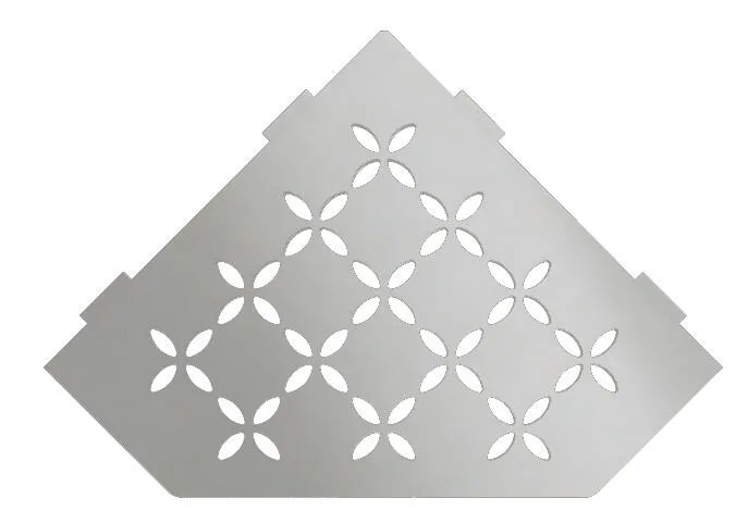 Schlueter SHELF-E S2 195x195mm Planchet design FLORAL alu structuur-gecoat ivoor TSI
