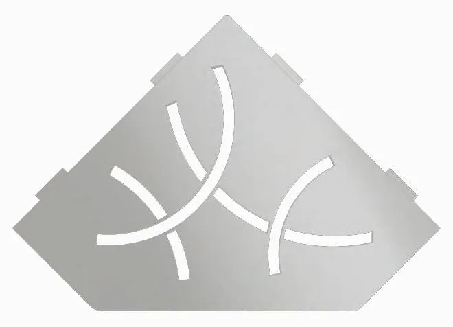 Schlueter SHELF-E S2 195x195mm Planchet design CURVE alu structuur-gecoat donker antraciet TSDA