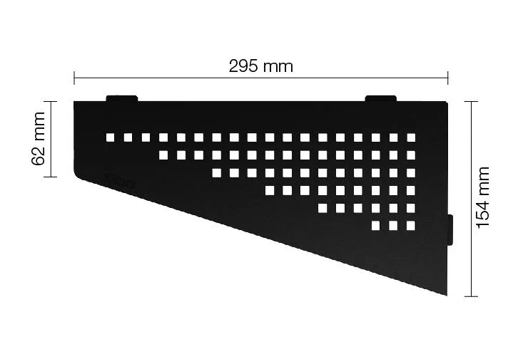 Schlueter SHELF-E S3 154x295mm Planchet design SQUARE grafietzwart mat MGS
