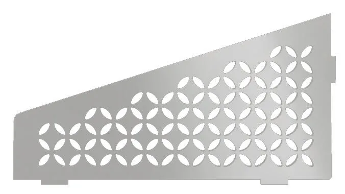Schlueter SHELF-E S3 154x295mm Planchet design FLORAL alu structuur-gecoat donker antraciet TSDA