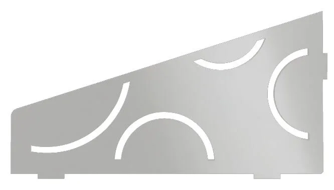 Schlueter SHELF-E S3 154x295mm Planchet design CURVE alu met kleurcoating zuiver wit mat MBW