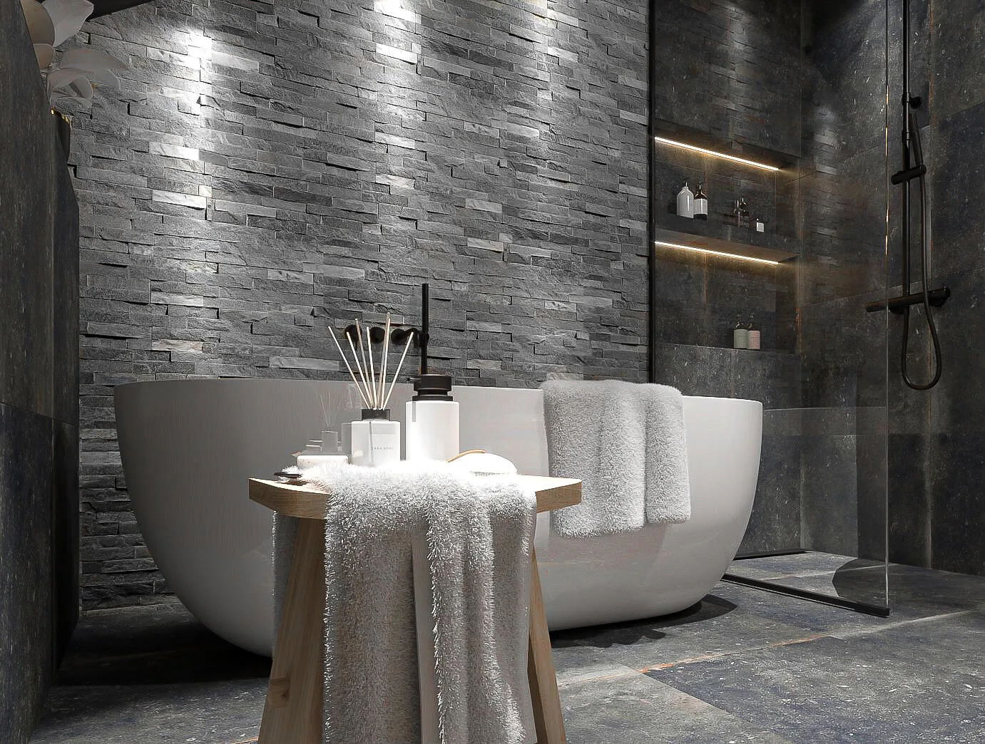 Stabigo Stone Panel Grijs 15x50